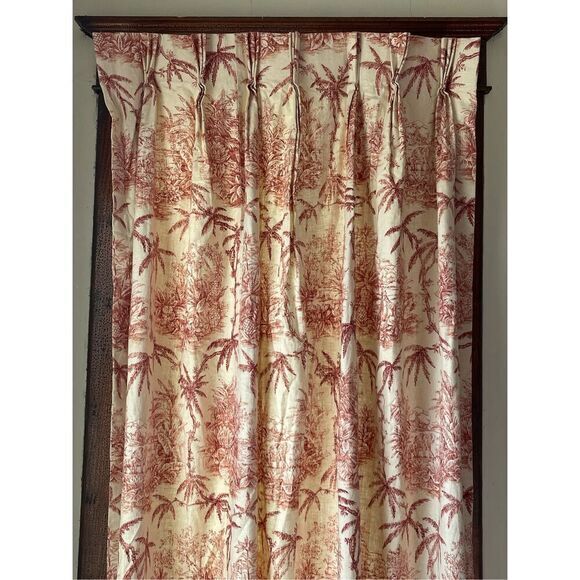 VTG The Four Continents French Toile Drape Curtains Pinch Pleated 82 inches long - Picture 3 of 16